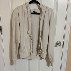 Brandy cream regular fit Christy zip up hoodie